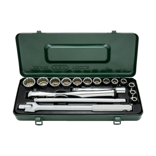 旭金属工業 ASH レボウェイブソケットレンチセット 12.7 18PCS VO4231 18Ｓ｜DIY FACTORY ONLINE SHOP