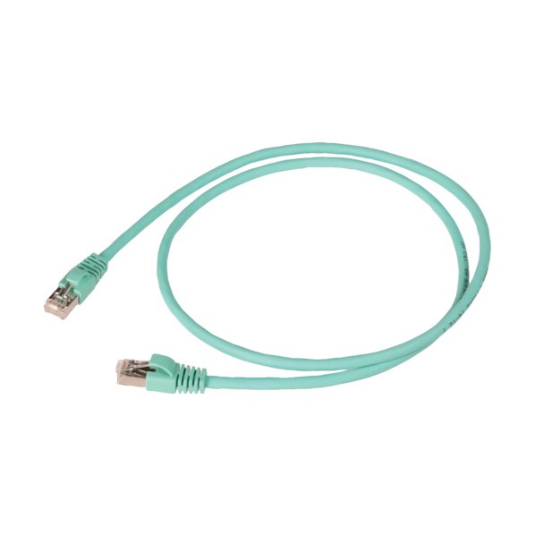 コーニングインターナショナル Cat6A STPパッチコード10m 青緑 VOL-6ASFL-L10-TL 1本