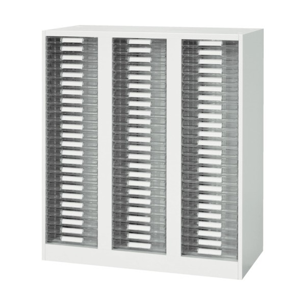 ダイシン工業 壁面収納庫Ａ４レターケース型下置き専用Ｄ４００ホワイト V940-11PSA 1