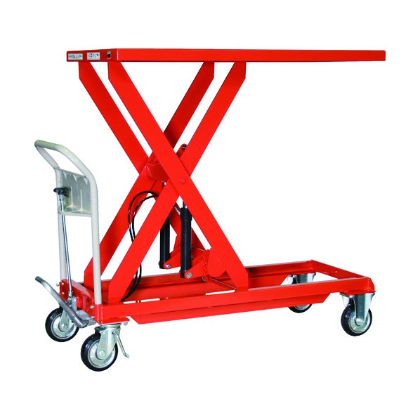 ※法人専用品※トラスコ ハンドリフター 500kg 全長:600X1200 オレンジ HLFA-S500L 1台｜DIY FACTORY ONLINE SHOP