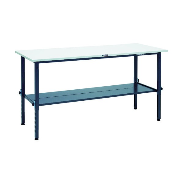 ※法人専用品※TRUSCO SAEM型高さ調整作業台 1800X750 下棚2枚付 DG色 SAEM-1800LT2 DG 1個