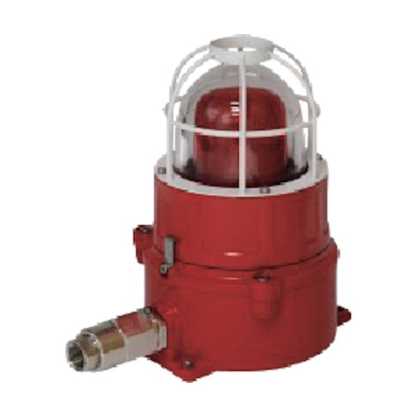 島田電機 防爆型LED言いきかせる灯(回転させる)DC12～24V 緑であること 防塵雨合羽IP54 IECW-M1R-G 1点