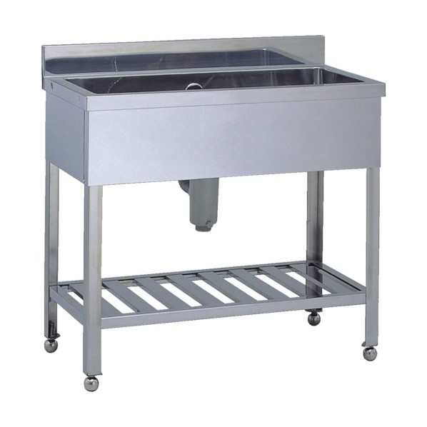 ※法人専用品※テラオカ 1S180-60Cステンレス1槽シンク奥行600mmSUS430 10-1104-44 1点｜DIY FACTORY ONLINE SHOP