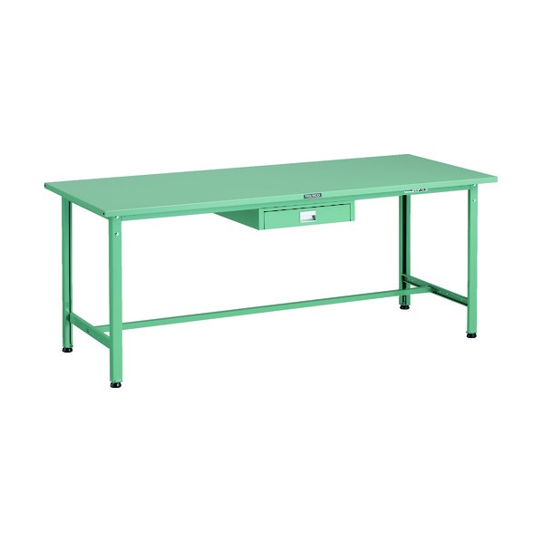 ※法人専用品※トラスコ(TRUSCO) SAE型軽量作業台 薄型1段引出シ付 1800×750 GN色 SAE-1800UDC1 1点