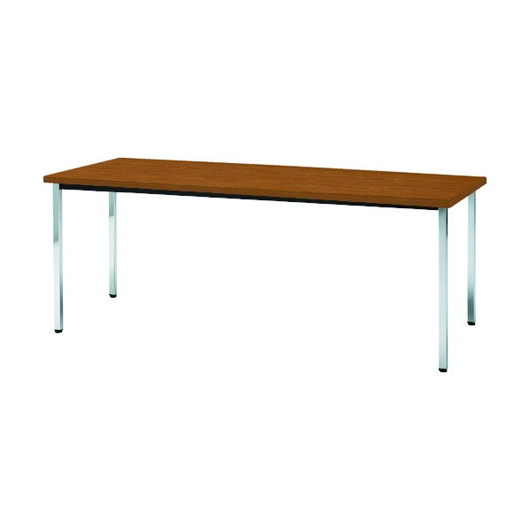 ※法人専用品※トラスコ 会議用テーブル 角脚 下棚無シ 1800×450×H700 チーク TD1845-T 1点|DIY FACTORY ONLINE SHOP