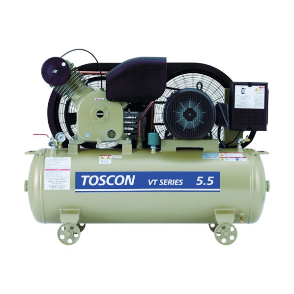※法人専用品※東芝産業機器システム タンクマウントシリーズ オイルフリー コンプレッサ(低圧) VLT105-7T 1｜DIY FACTORY ONLINE SHOP