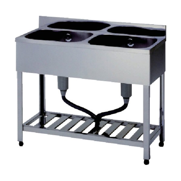 ※法人専用品※東製作所 二槽シンクBG無ホース付 750×450×800 KPC2-750 1台