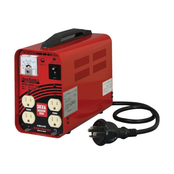 日動工業 変圧器降圧専用トラパックリングトランス３ＫＶＡＡ RTB-300D 1