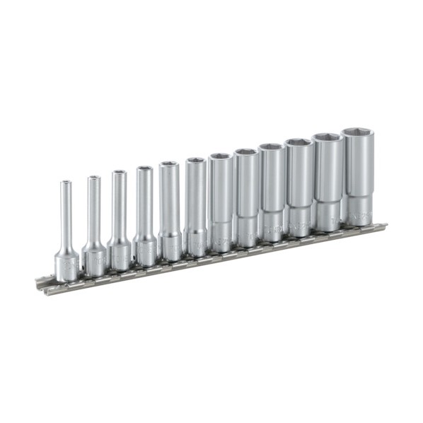 トネ ディープソケットセット(6角･保持者付)12pcs 差込角6.35粍 HSL212 1