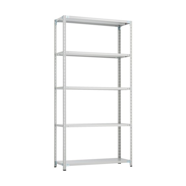 ※法人専用品※トラスコ CB型セミボルトレス軽量棚 900X600XH2400 5段 WG色 CB-8365-WG 1台|DIY FACTORY ONLINE SHOP