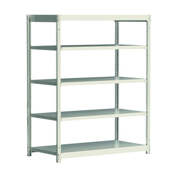 ※法人専用品※アイリスオーヤマ 軽中量ラック(150kgタイプ･3段タイプ) 単体型･高サ2100mm ホワイト ML1K1245215 1点