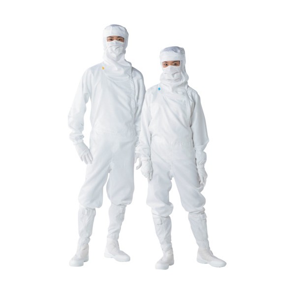 東洋リントフリー フード一体クリーンスーツ FC143C ホワイト M FC143C-01-M 1点|DIY FACTORY ONLINE SHOP