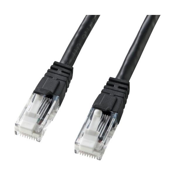 サンワサプライ つめ折れ防止カテゴリ6LANケーブル KB-T6TS-20BKN 1点