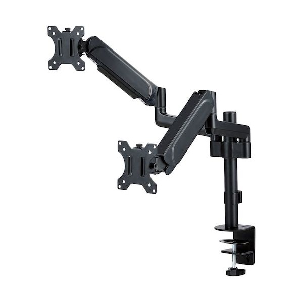 エレコム モニターアーム ディスプレイアーム ダブルアーム ロング スプリング式 支柱 ブラック DPA-DL06BK 1点｜DIY FACTORY ONLINE SHOP