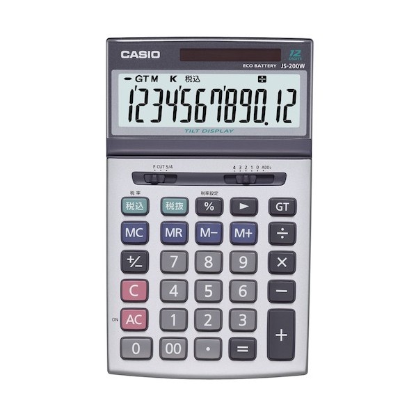 カシオ計算機 ジャストタイプ電卓 JS-200W-N 1点