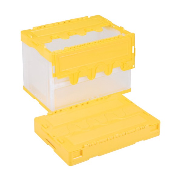 ※法人専用品※岐阜プラスチック工業 折りたたみコンテナー 601199 CF-S61NRロックなし黄/透明 CFS61NRYTLN 1点｜DIY FACTORY ONLINE SHOP