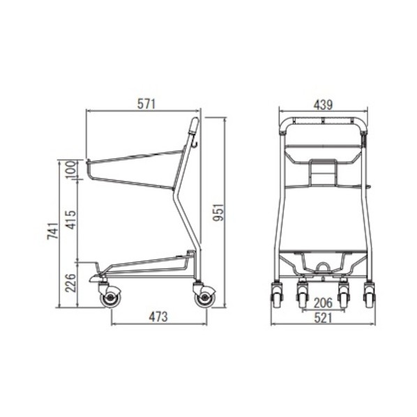 ※法人専用品※大和産業 レギュラーカート PVN901E-C100 1点｜DIY FACTORY ONLINE SHOP