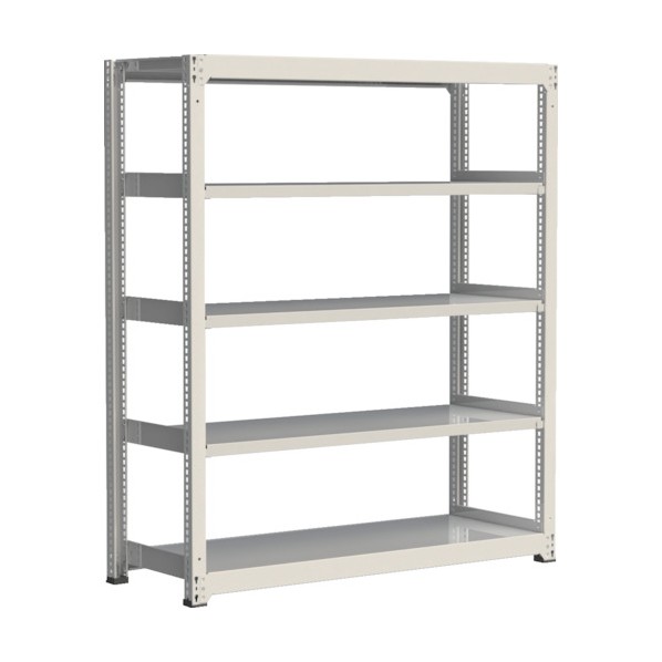 ※法人専用品※アイリスオーヤマ 中量ラック(300kgタイプ･H2400mm) 単体型･高サ2400mm ホワイト M3K1290245 1点