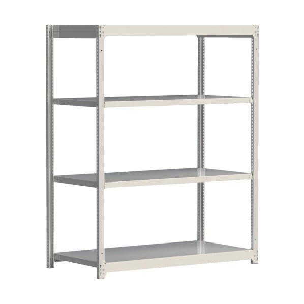※法人専用品※アイリスオーヤマ 軽中量ラック(150kgタイプ・高サ1200mm/1500mm) 単体型・高サ1200mm ホワイト ML1K1260124 1点|DIY FACTORY ONLINE SHOP