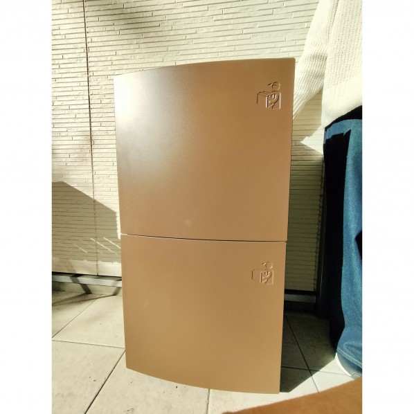 ケイジーワイ工業 宅配ボックス リシムフラット 440&times;855&times;370mm ダークブラウン THB-MB2 1台｜DIY FACTORY ONLINE SHOP
