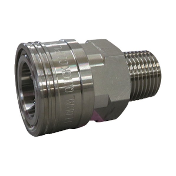 フローバル 中・低圧用両路開放型クイックカップリング TS-8SM(SUS304) 1｜DIY FACTORY ONLINE SHOP
