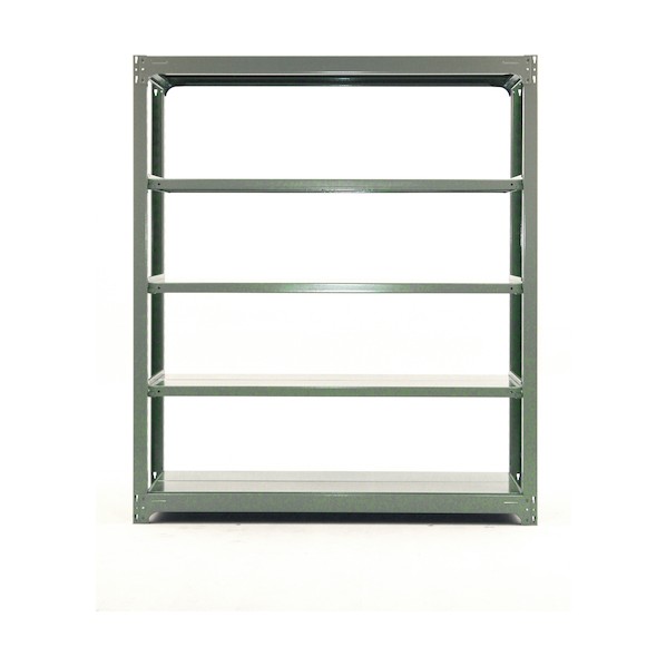 ※法人専用品※双福鋼器 中量ボルトレスラック 300kg 2400×1800×700 天地6段 増連 ライトグリーン MBL-86K6-CG 1点|DIY FACTORY ONLINE SHOP