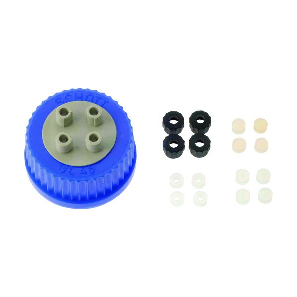 DWK Life Sciences ねじ口びん4ポートキャップセット 017270-3A 2個