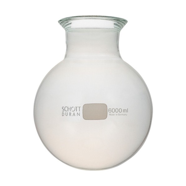 柴田科学 セパラブルフラスコ 丸形 バンド式 DURANタイプ 100mm 6000mL 005560-6000 1個