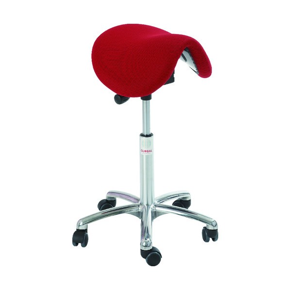 Global Stole社 DALTON サドルチェア レッド 座高58～77cm 462074212 1点