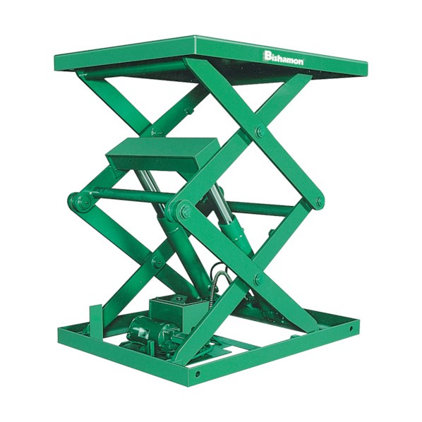 ※法人専用品※ビシャモン テーブルリフト 2TON フットスイッチ 均等荷重2000kg 揚程2000mm 2AX200HVF 1点