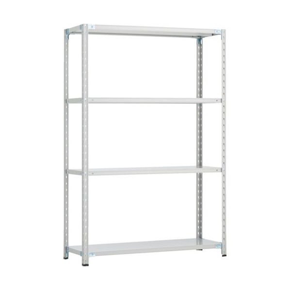 トラスコ CB型セミボルトレス軽量棚 1500X600XH1800 4段 WG色 CB-6564-WG 1台