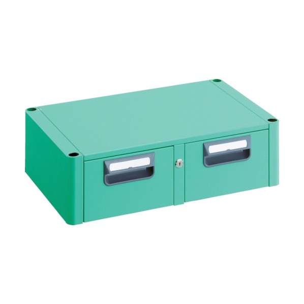 トラスコ フェニックスワゴン2列引出750X500YG色 760 x 510 x 190 mm PEW-75W-YG 1点|DIY FACTORY ONLINE SHOP