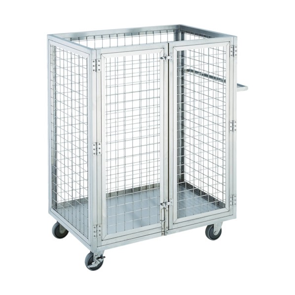 ※法人専用品※トラスコ ステンレス製網台車 1200X750XH1200 2ドア SUAD-2-1275 1点｜DIY FACTORY ONLINE SHOP