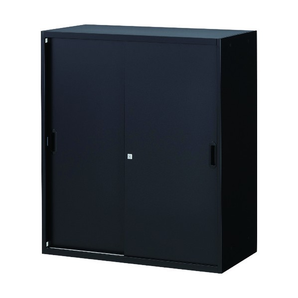 ※法人専用品※トラスコ(TRUSCO) ユニット型壁面書庫 スチール引違い H1050 BK色 USBK-11 1台
