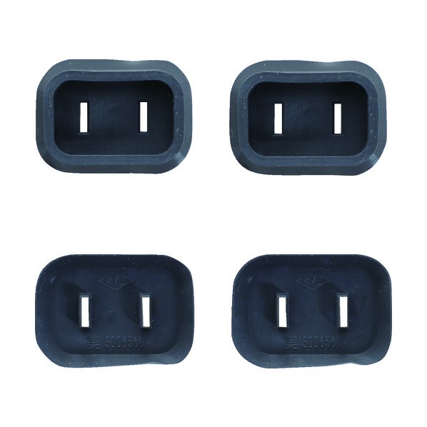 トラスコ(TRUSCO) プラグ安全カバー2P用 ブラック PL2CAP-50P-BK 50個