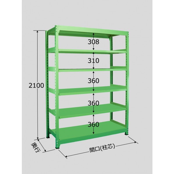 サカエ中量棚B型(500kg/段・単体・高さ2100mm・6段タイプ)B-2556|DIY FACTORY ONLINE SHOP