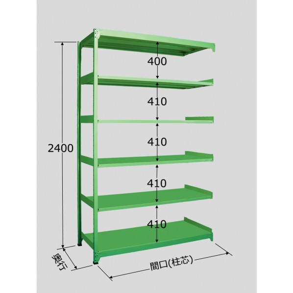 サカエ中軽量棚ML型1800×450×2400mmグリーンML3726R|DIY FACTORY ONLINE SHOP