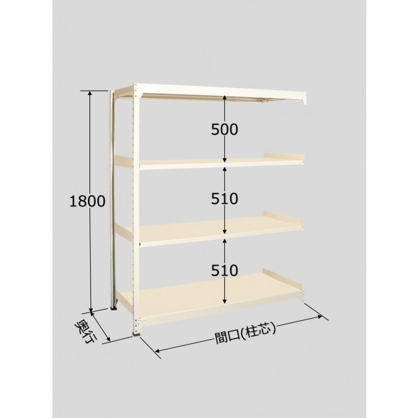 サカエ中軽量棚MLW型900&times;600&times;1800mmアイボリーMLW1144R｜DIY FACTORY ONLINE SHOP