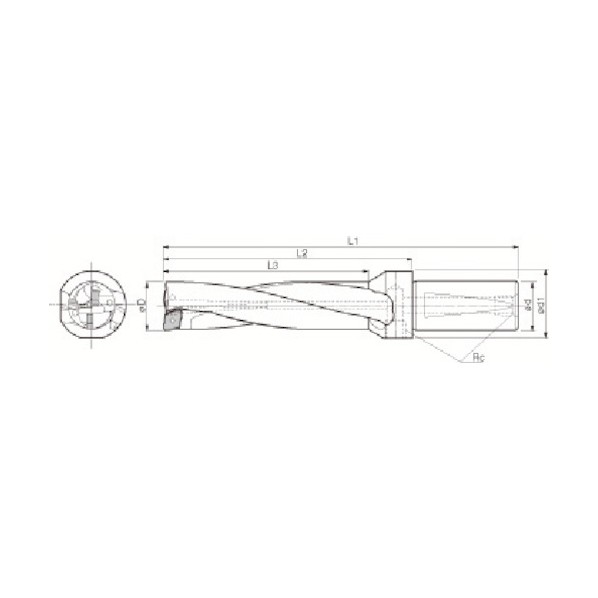 京セラ ドリル用ホルダ 210 x 39 x 39 mm S25DRZ16566006 1|DIY FACTORY ONLINE SHOP