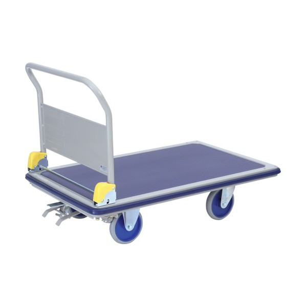 ※法人専用品※金沢車輛 特大スチール台車(ハンドル折畳式)フットブレーキ付 NHT-501+FB-KANSEI 1点｜DIY FACTORY ONLINE SHOP