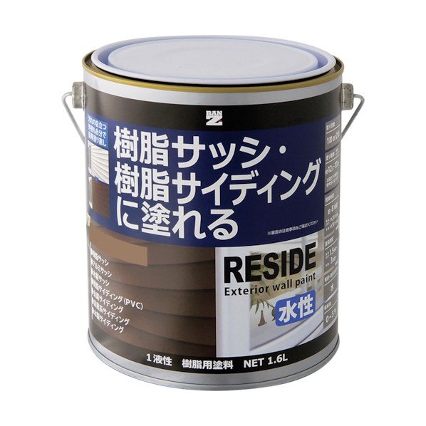バンジ 樹脂･アルミ(サッシ･外壁)用塗料 RESIDE 1.6L ナチュラル 19-50F L-RSD/L16E1 1点