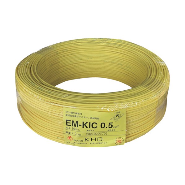 ケーエイチディー EM-KIC5.5 黄 100m EMKIC5.5SQ-03-100M 1点