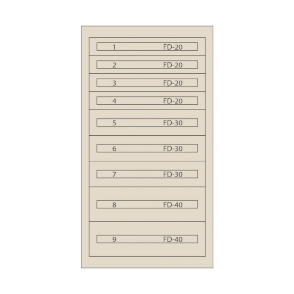 ムラテックKDS ファインキャビネット(ペンキ塗り色:象牙色) FC-250P-IV 1点【2506DFD_3】