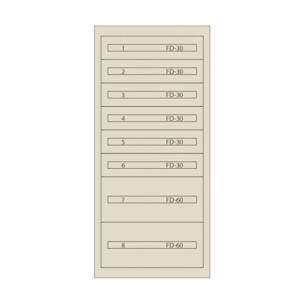 ムラテックKDS ファインキャビネット(ペンキ塗り色:象牙色) FC-300E-IV 1点【2506DFD_3】