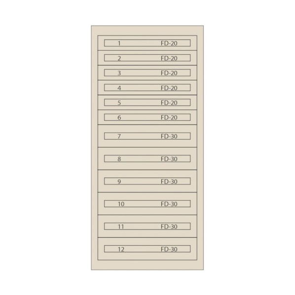 ムラテックKDS ファインキャビネット(ペンキ塗り色:象牙色) FC-300N-IV 1点【2506DFD_3】