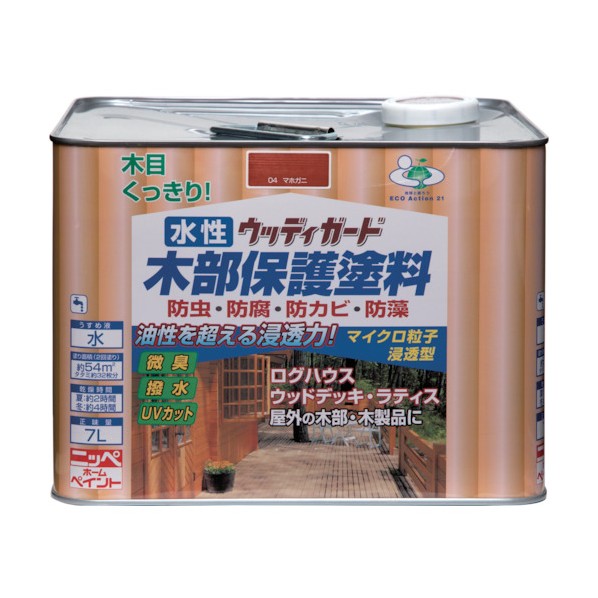 ニッペホーム 水性ウッディガード 7L チーク 08 1