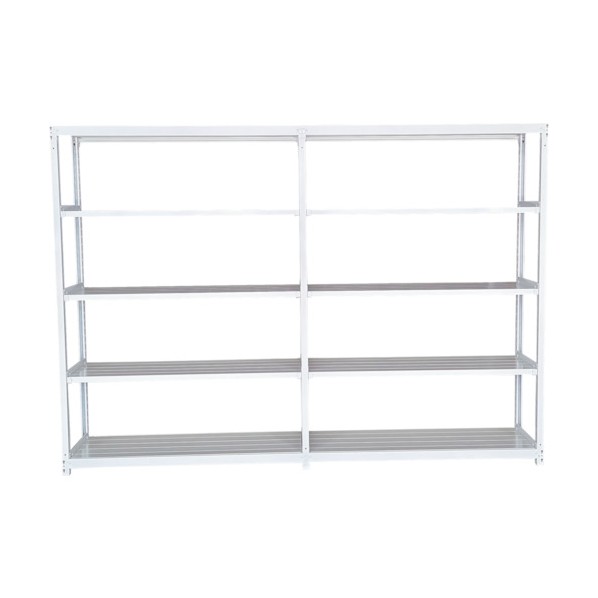 ※法人専用品※双福鋼器 軽中量ボルトレスラック 200kg 900&times;600&times;1800 天地5段 連結 ホワイトグレー TS6360-5R 1点｜DIY FACTORY ONLINE SHOP