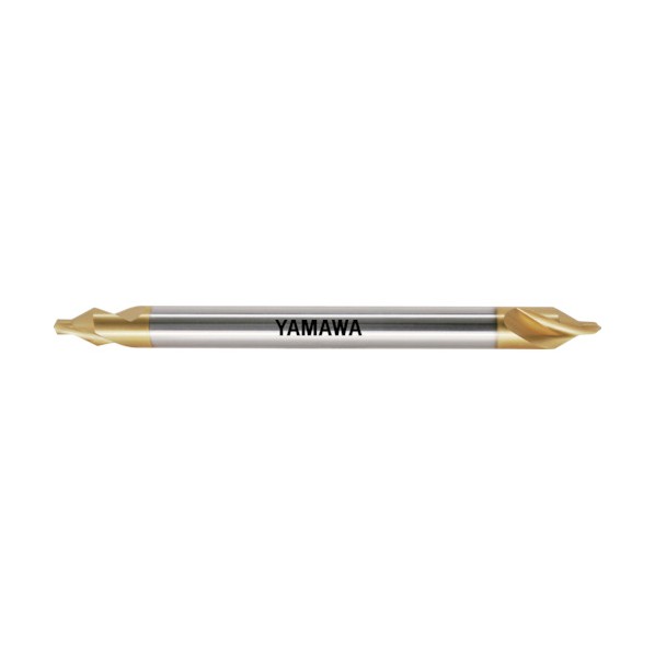 ヤマワ ロングシャンクチタンコーティング 強ネジレ溝A型60°センタ穴ドリル CE-SL-V-L-150-4X10 1本