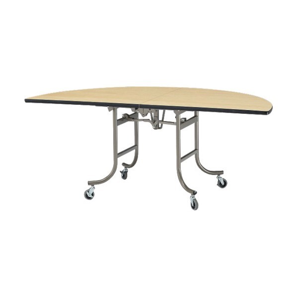 ※法人専用品※藤沢工業 レセプションテーブル 半円型 1800φ1/2 ハカマ無 FRN-180HR 1点