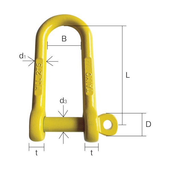 楽天市場】大洋製器工業 強力長シャックル 2.5t 落下防止捻込タイプ